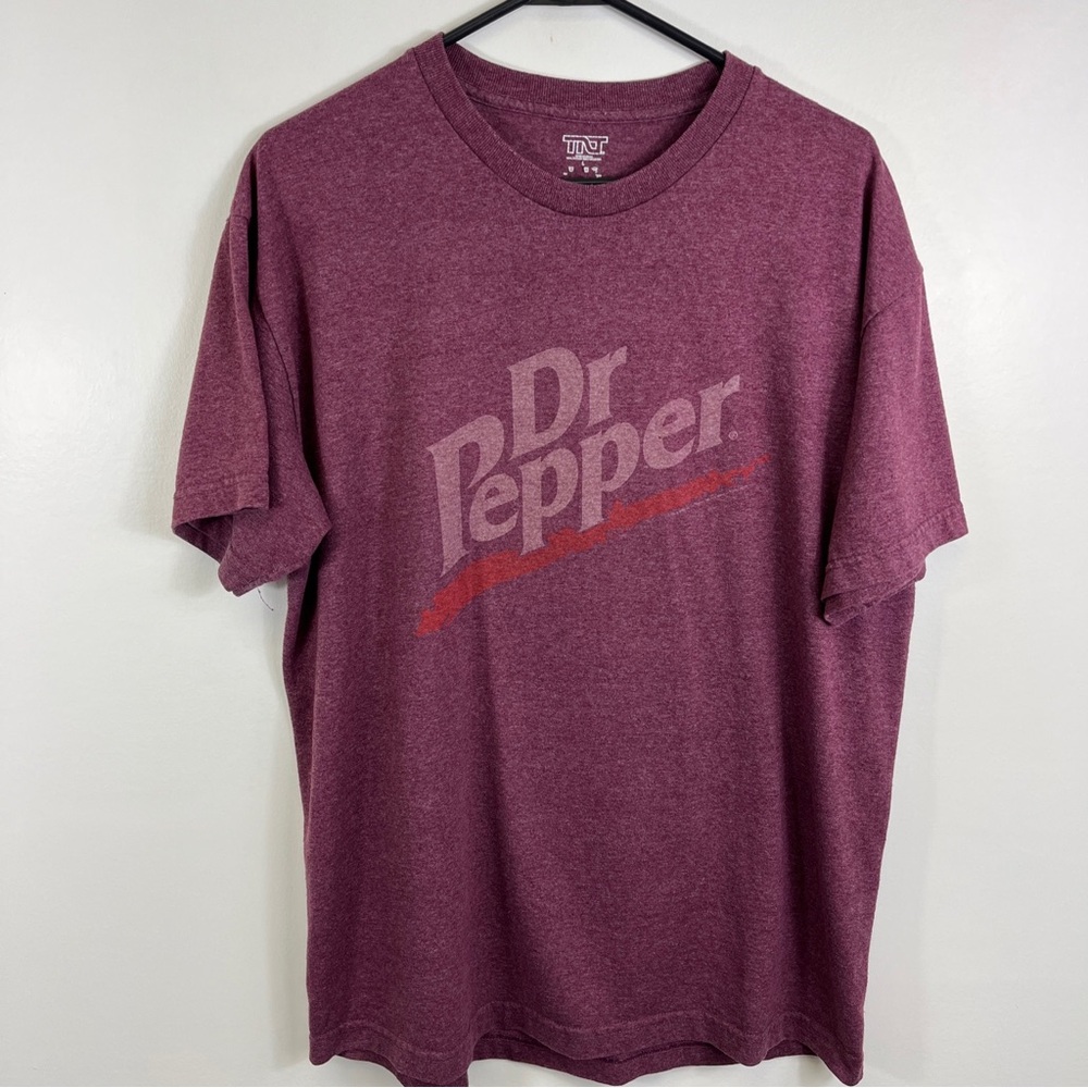 DR. PEPPER Beverage Tee T-Shirt By TNT Promo Soda Pop Retro Adult Sz Lrg